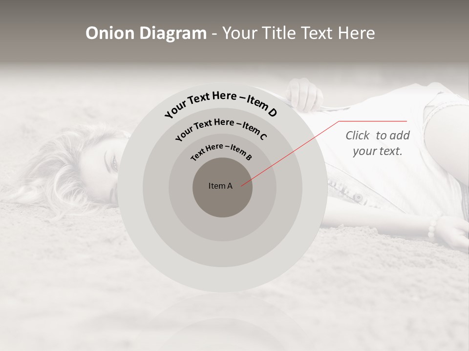 A Woman Laying In The Sand With Her Eyes Closed PowerPoint Template