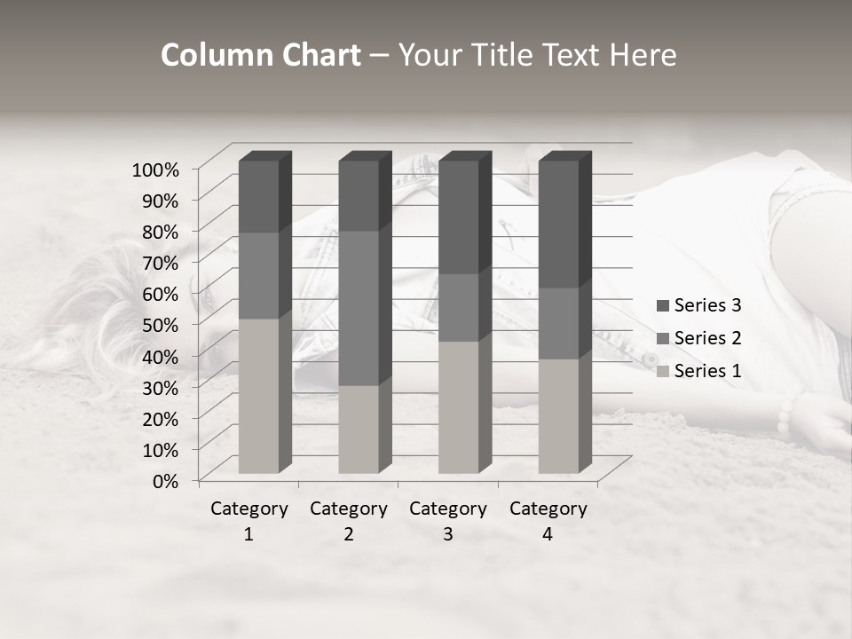 A Woman Laying In The Sand With Her Eyes Closed PowerPoint Template