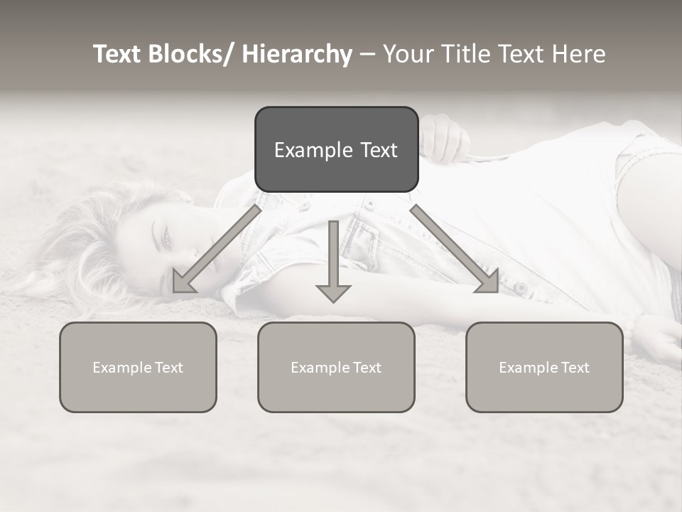 A Woman Laying In The Sand With Her Eyes Closed PowerPoint Template