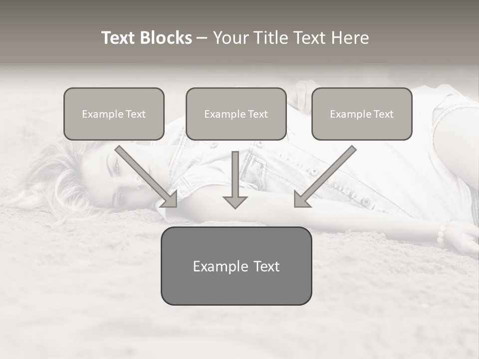A Woman Laying In The Sand With Her Eyes Closed PowerPoint Template