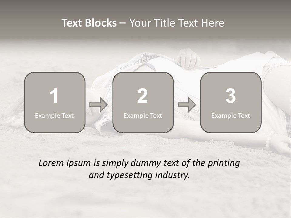 A Woman Laying In The Sand With Her Eyes Closed PowerPoint Template