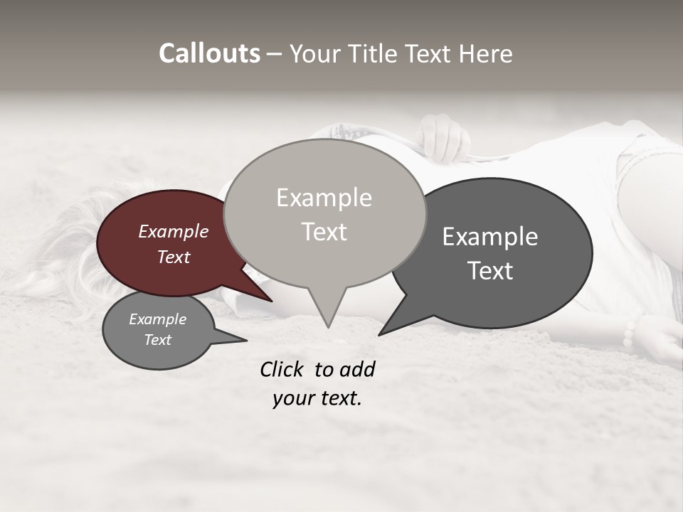 A Woman Laying In The Sand With Her Eyes Closed PowerPoint Template