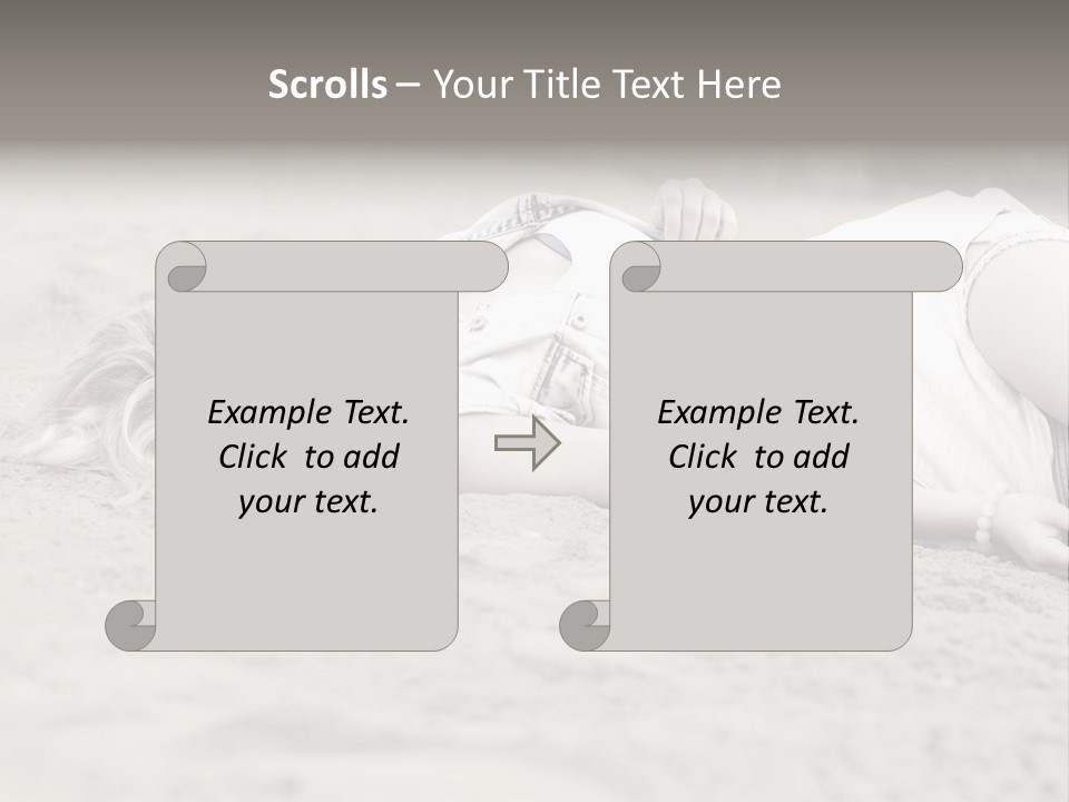 A Woman Laying In The Sand With Her Eyes Closed PowerPoint Template