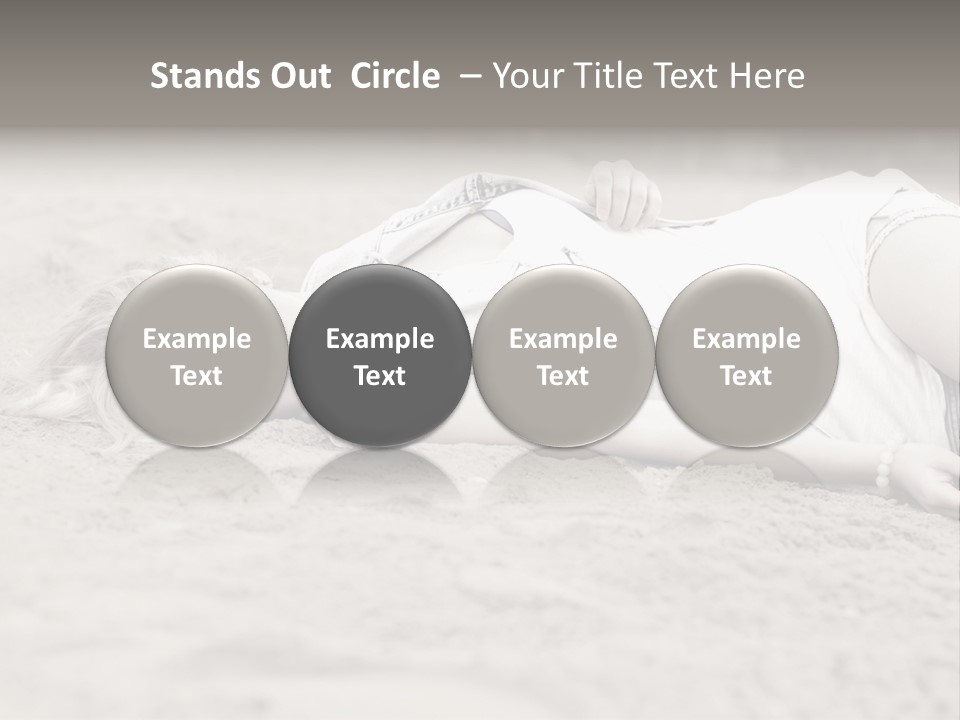 A Woman Laying In The Sand With Her Eyes Closed PowerPoint Template