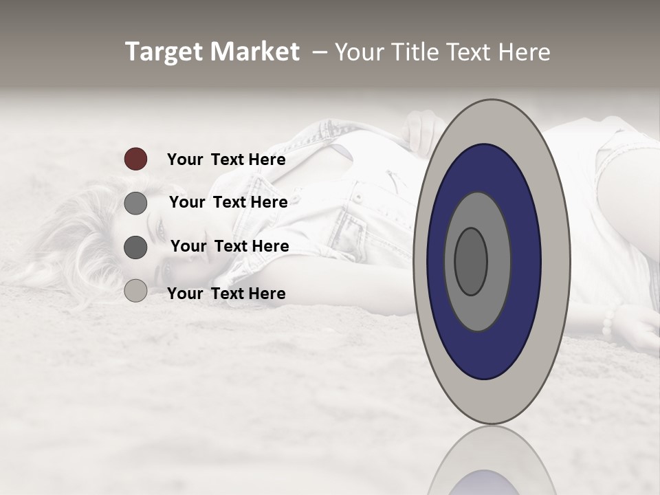 A Woman Laying In The Sand With Her Eyes Closed PowerPoint Template