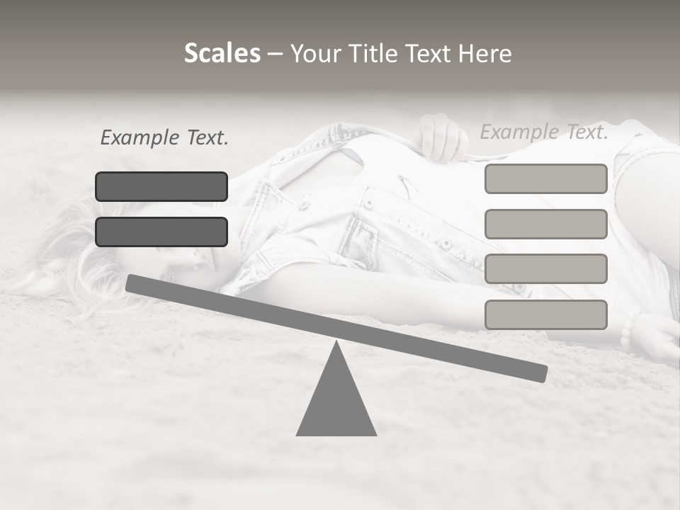 A Woman Laying In The Sand With Her Eyes Closed PowerPoint Template