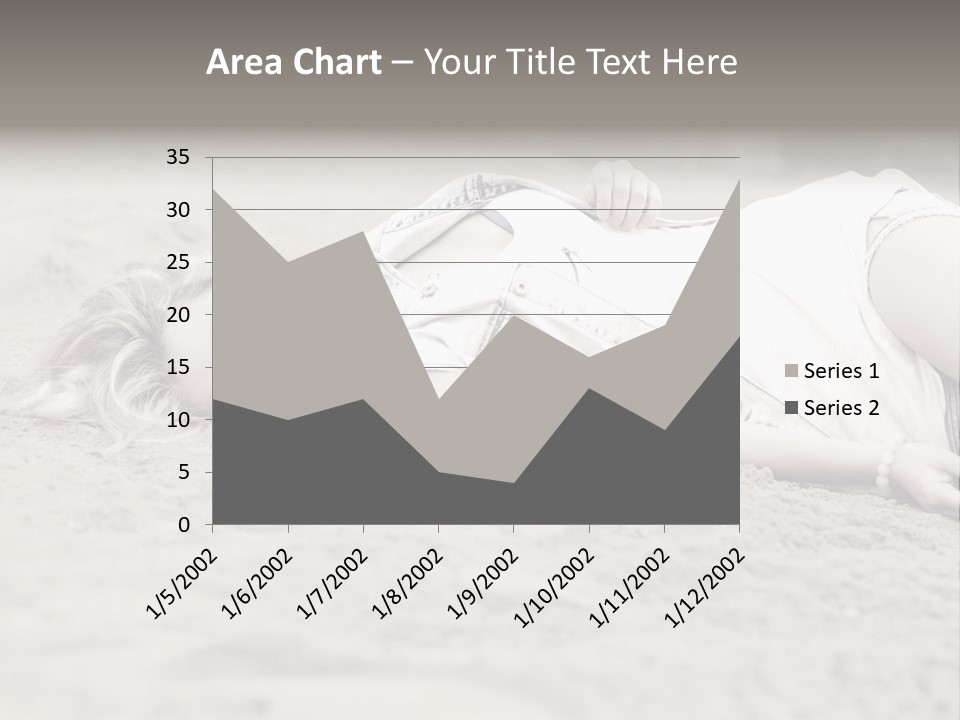 A Woman Laying In The Sand With Her Eyes Closed PowerPoint Template