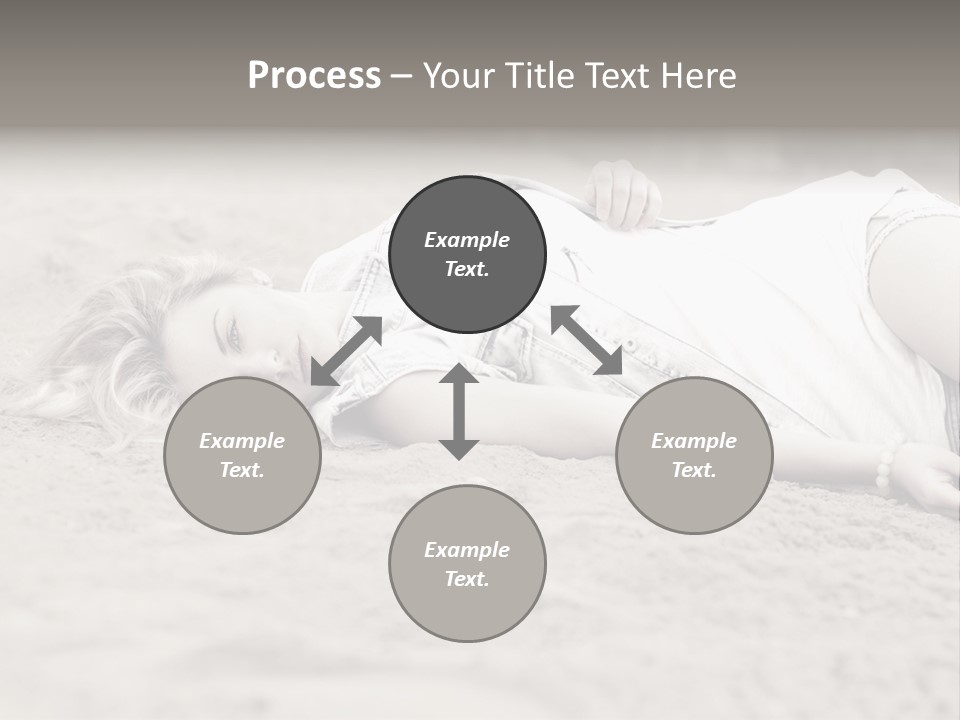 A Woman Laying In The Sand With Her Eyes Closed PowerPoint Template