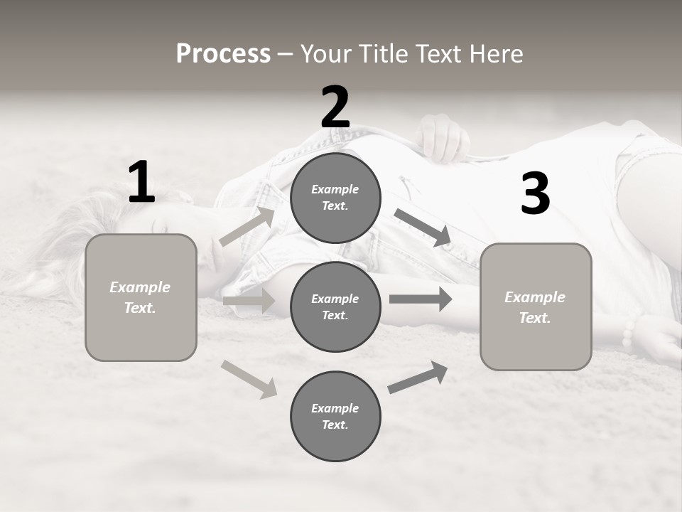 A Woman Laying In The Sand With Her Eyes Closed PowerPoint Template