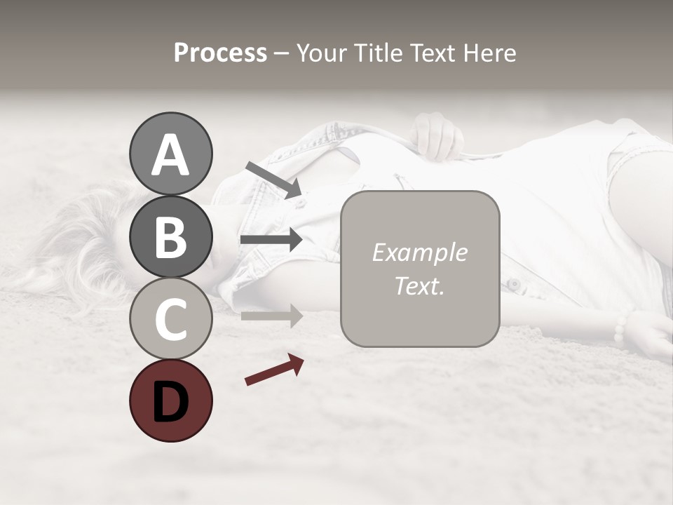 A Woman Laying In The Sand With Her Eyes Closed PowerPoint Template