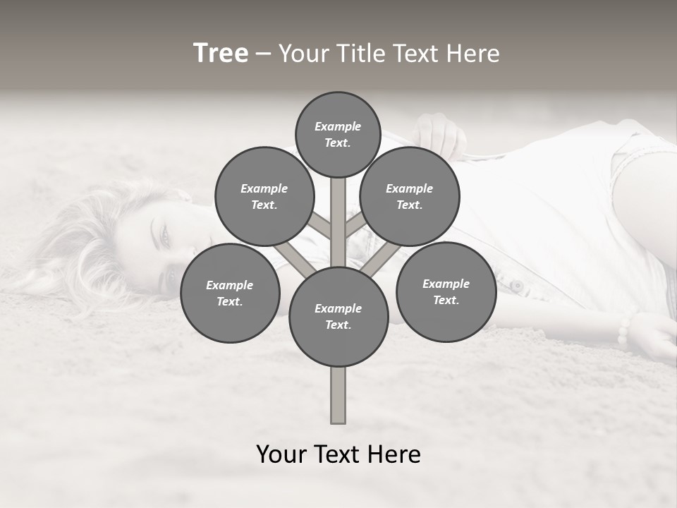 A Woman Laying In The Sand With Her Eyes Closed PowerPoint Template