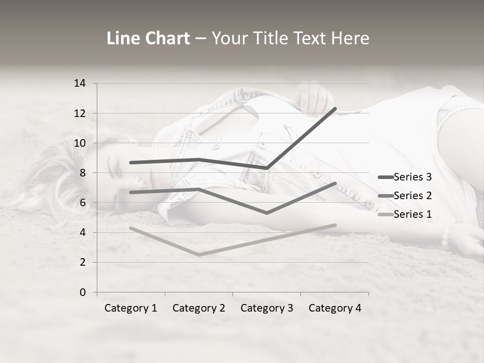 A Woman Laying In The Sand With Her Eyes Closed PowerPoint Template