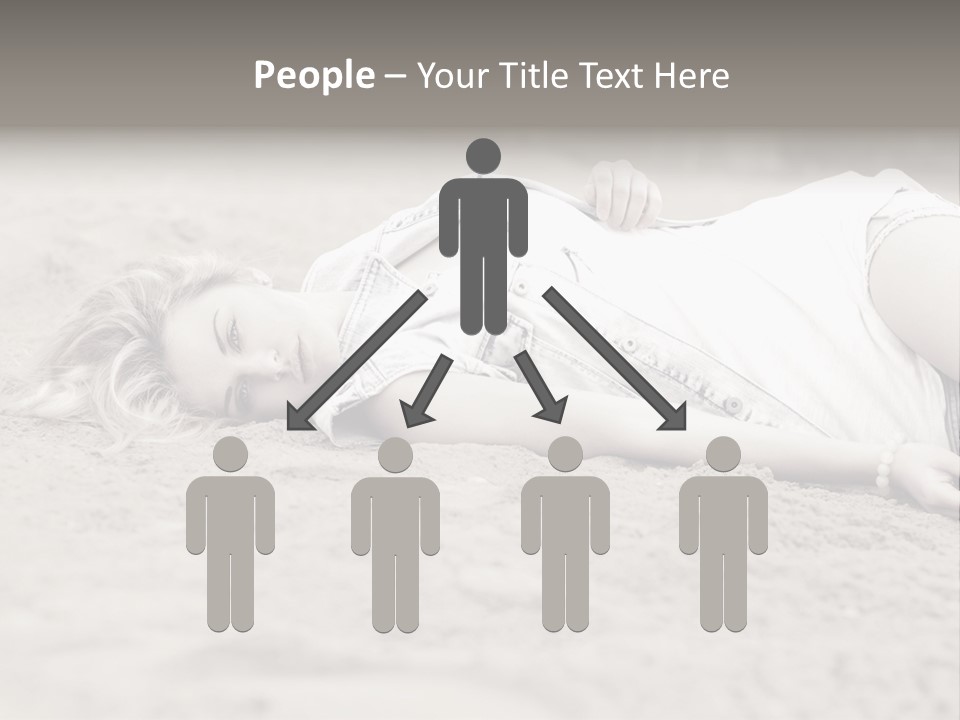 A Woman Laying In The Sand With Her Eyes Closed PowerPoint Template