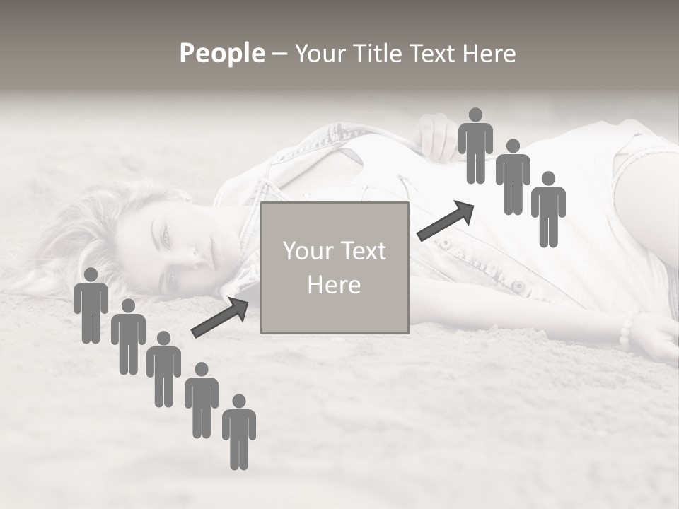 A Woman Laying In The Sand With Her Eyes Closed PowerPoint Template