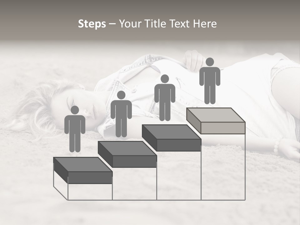 A Woman Laying In The Sand With Her Eyes Closed PowerPoint Template