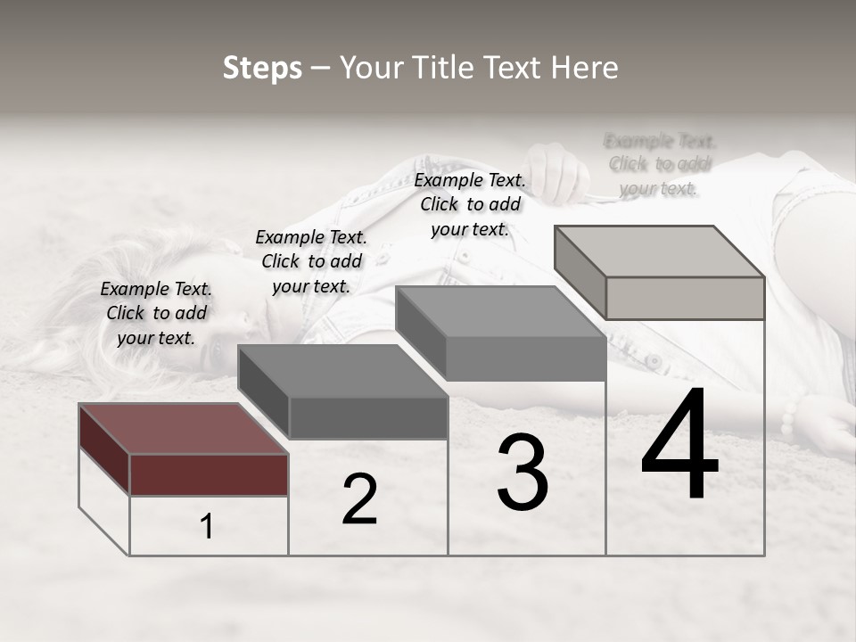 A Woman Laying In The Sand With Her Eyes Closed PowerPoint Template