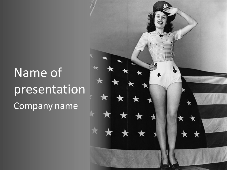 Female Usa Music PowerPoint Template