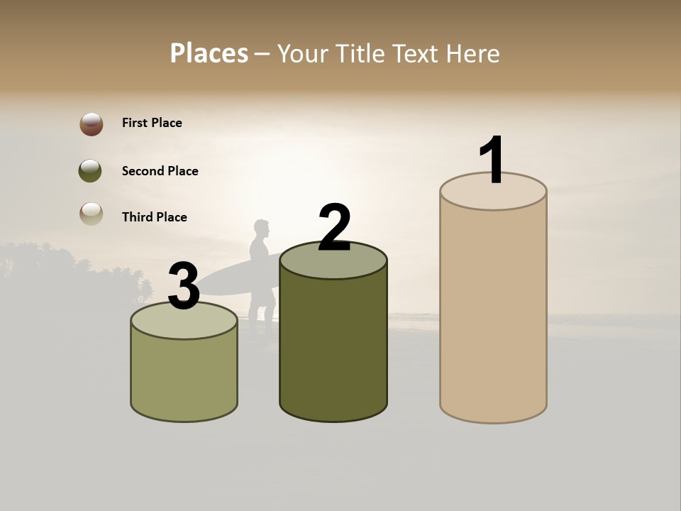 Sand Beach White PowerPoint Template