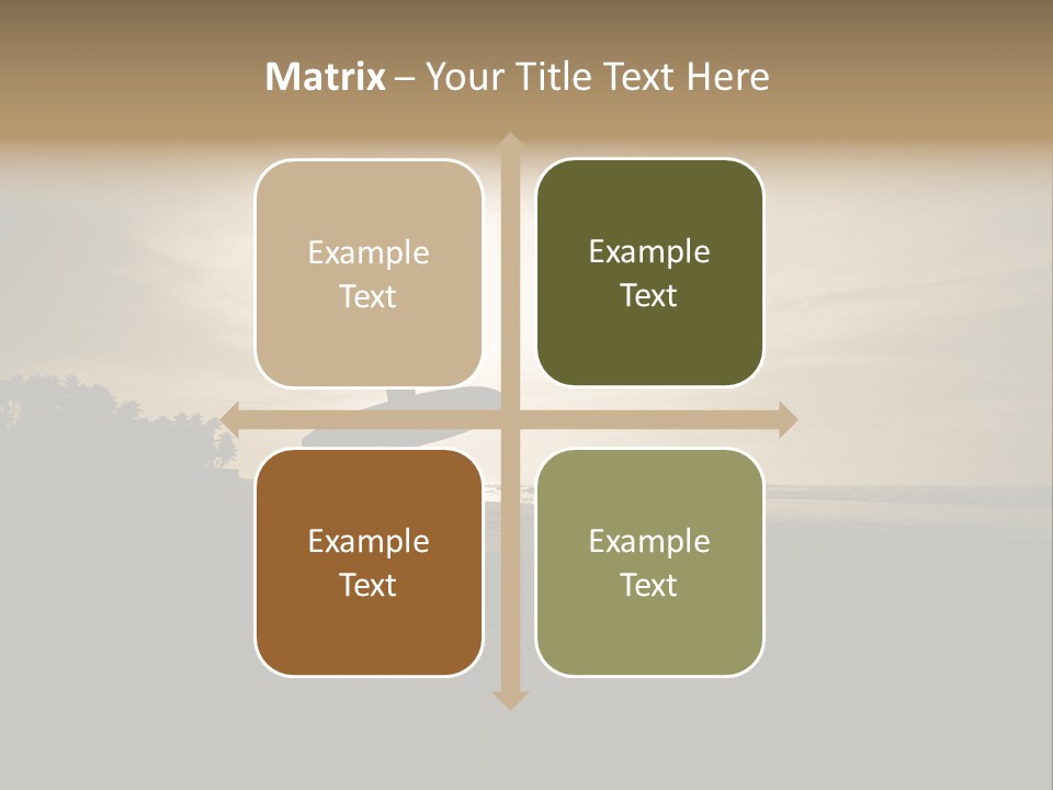 Sand Beach White PowerPoint Template