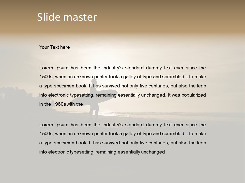 Sand Beach White PowerPoint Template