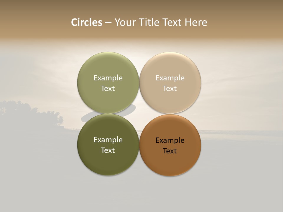 Sand Beach White PowerPoint Template