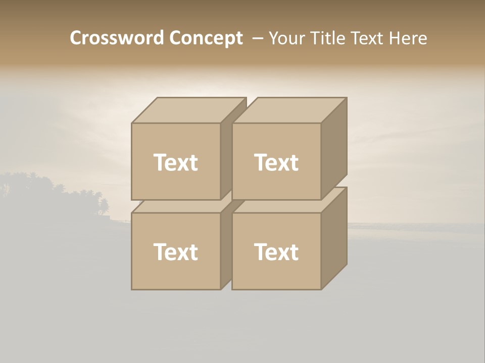 Sand Beach White PowerPoint Template