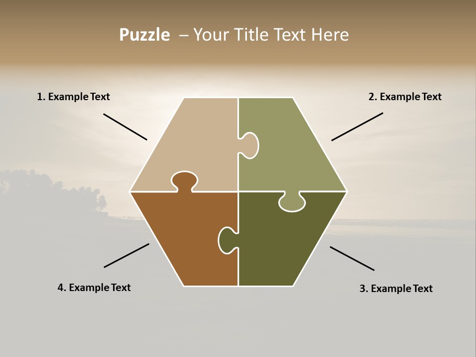 Sand Beach White PowerPoint Template