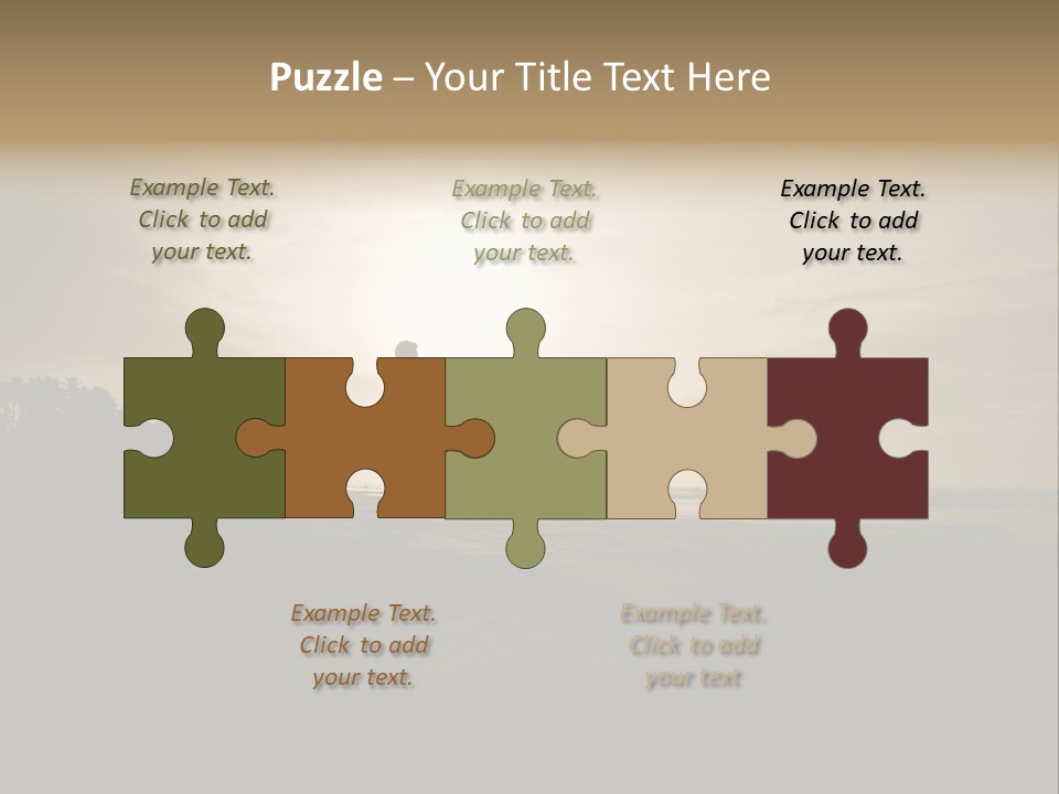 Sand Beach White PowerPoint Template