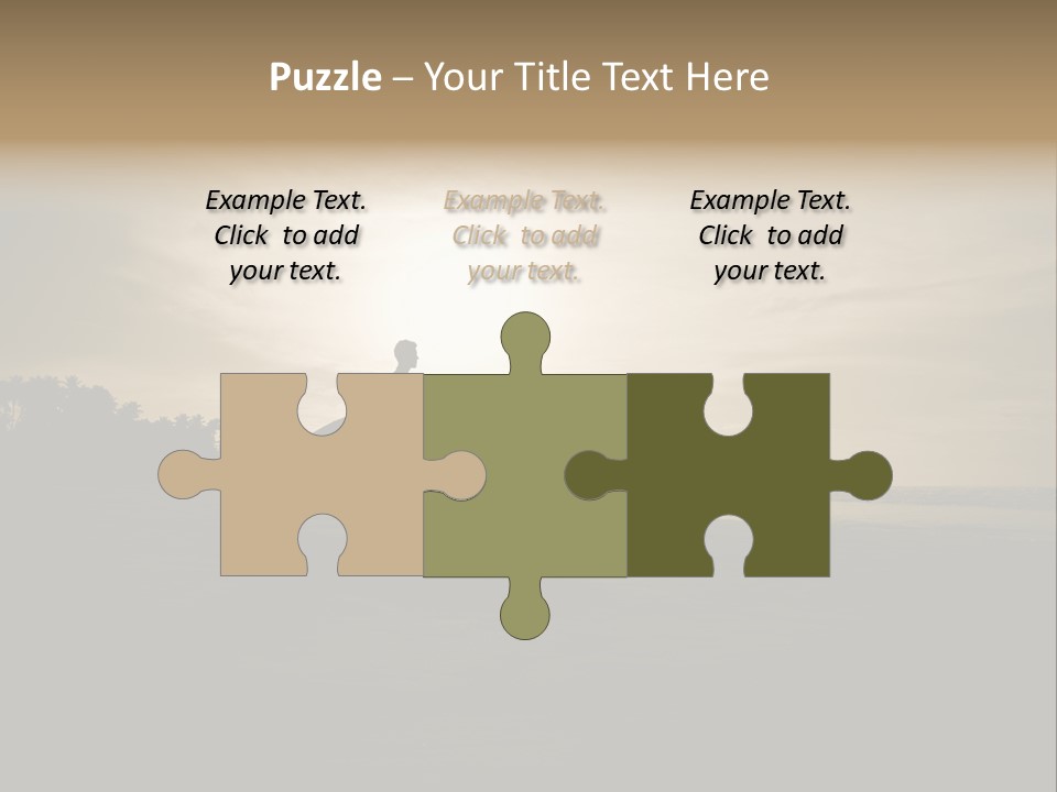 Sand Beach White PowerPoint Template