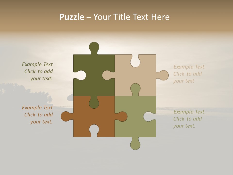 Sand Beach White PowerPoint Template