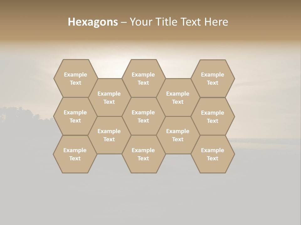 Sand Beach White PowerPoint Template