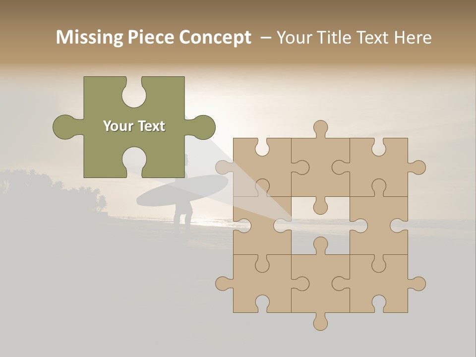 Sand Beach White PowerPoint Template