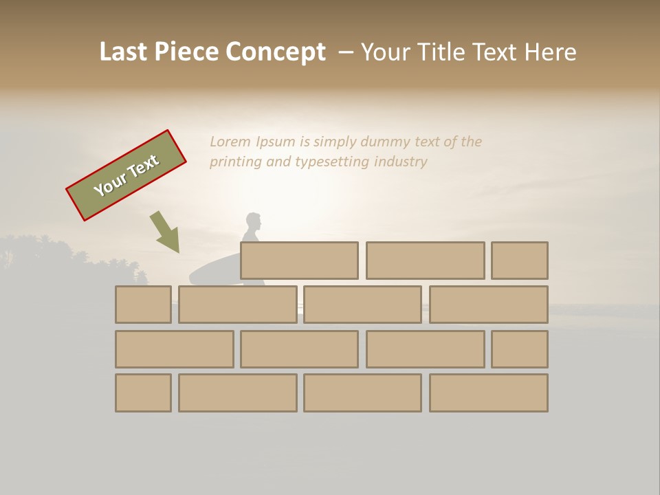 Sand Beach White PowerPoint Template