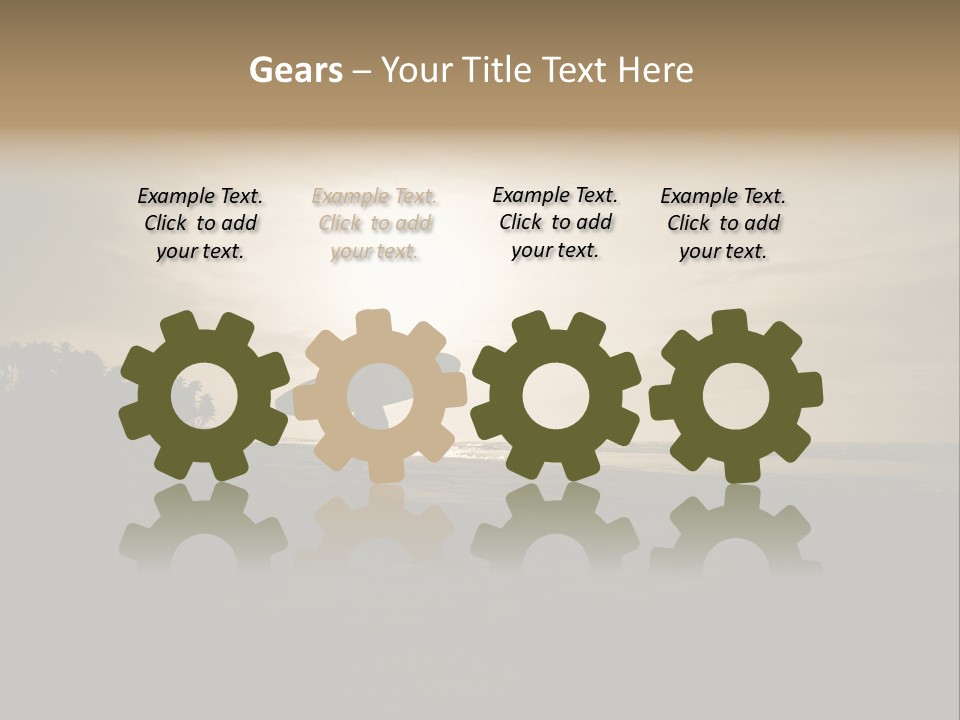 Sand Beach White PowerPoint Template