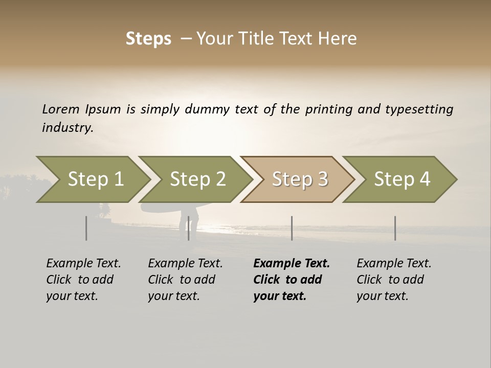 Sand Beach White PowerPoint Template