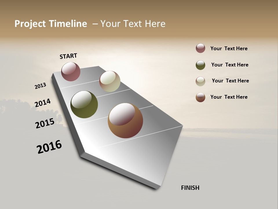 Sand Beach White PowerPoint Template