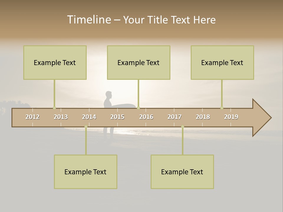 Sand Beach White PowerPoint Template