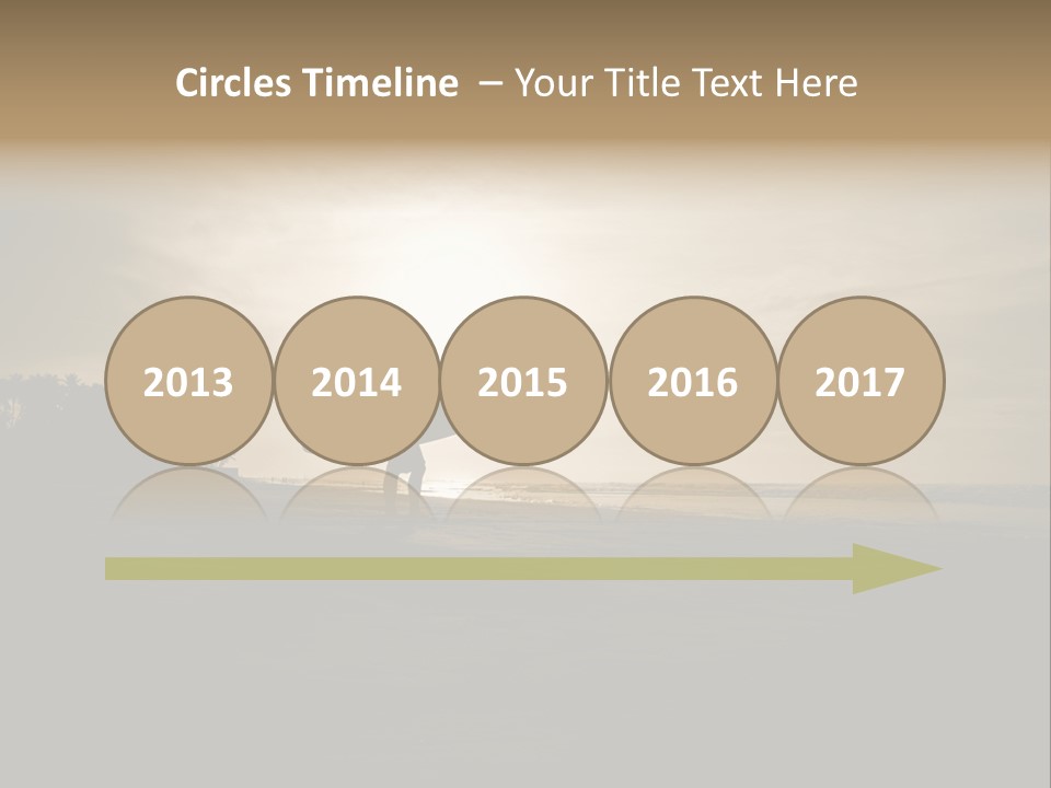 Sand Beach White PowerPoint Template