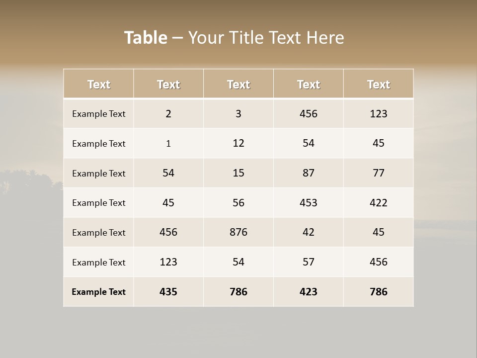 Sand Beach White PowerPoint Template