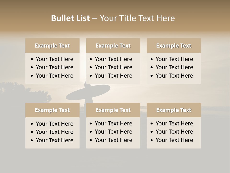 Sand Beach White PowerPoint Template