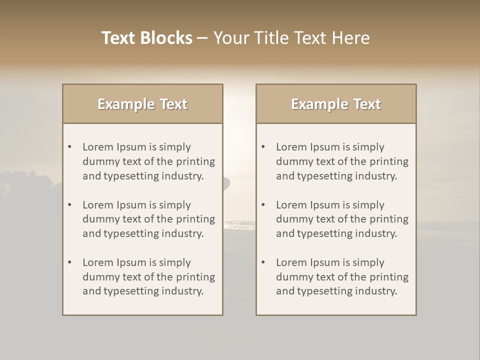 Sand Beach White PowerPoint Template
