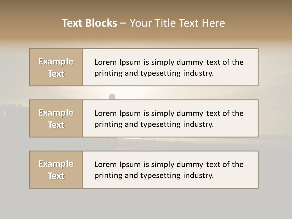 Sand Beach White PowerPoint Template