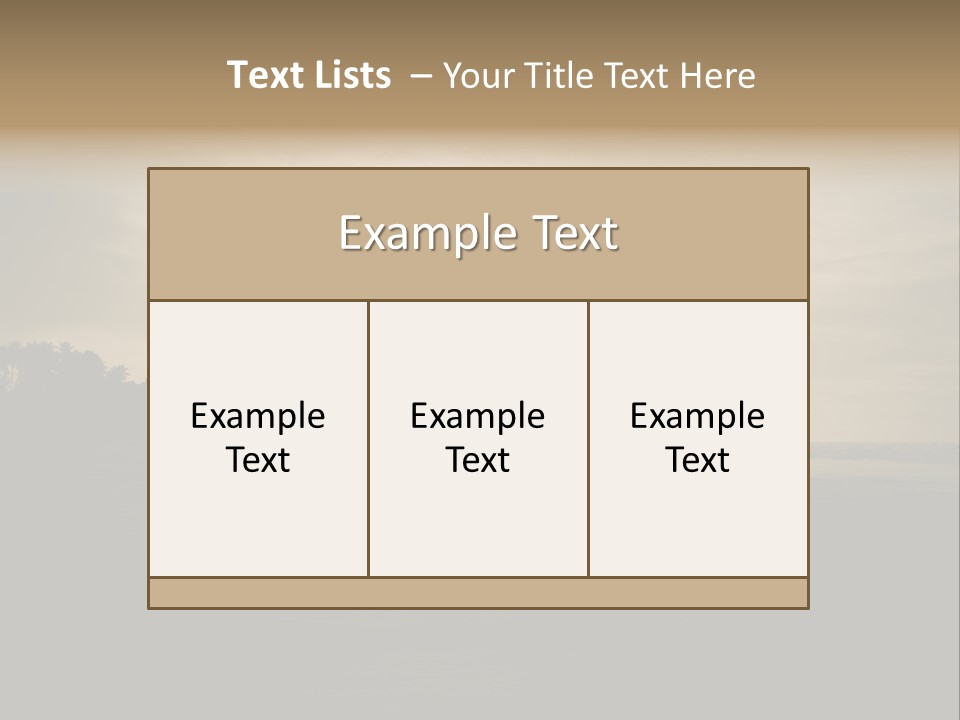 Sand Beach White PowerPoint Template
