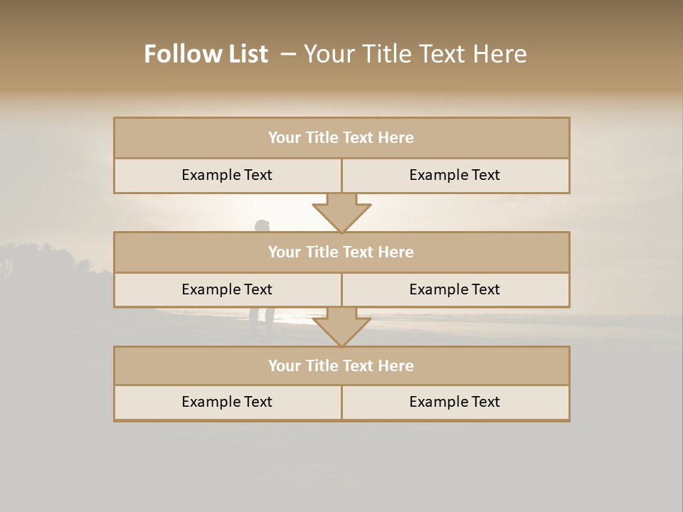 Sand Beach White PowerPoint Template