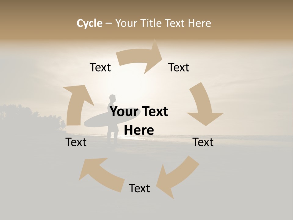 Sand Beach White PowerPoint Template