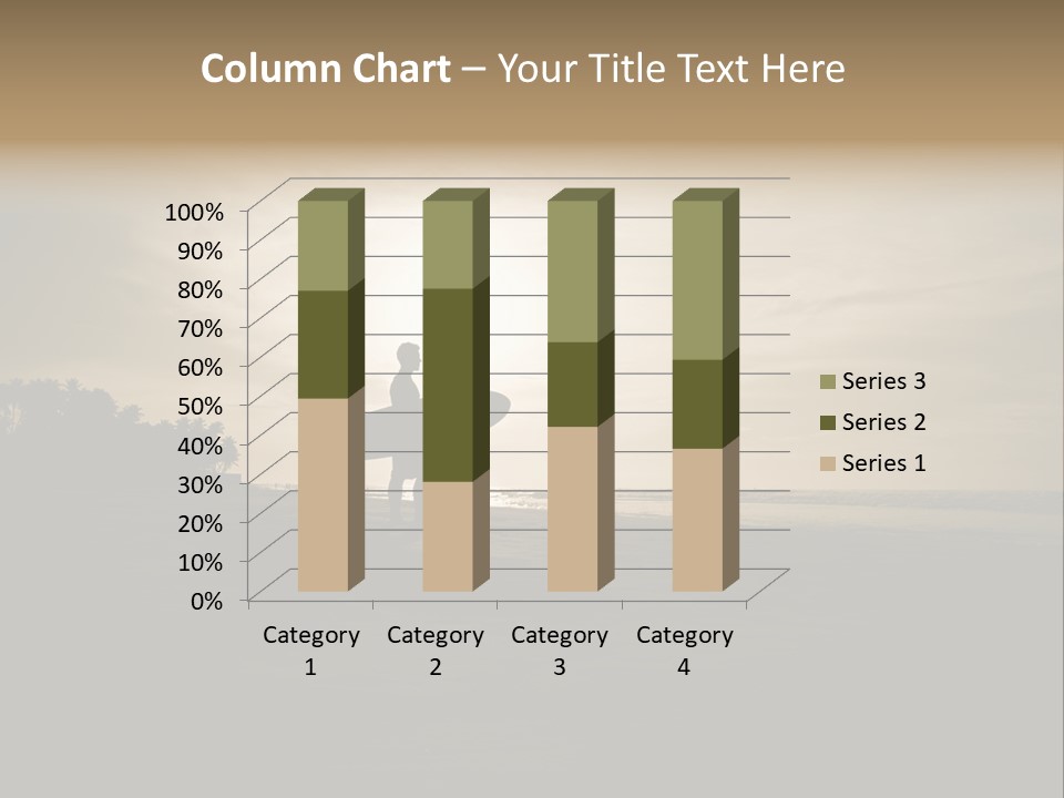 Sand Beach White PowerPoint Template