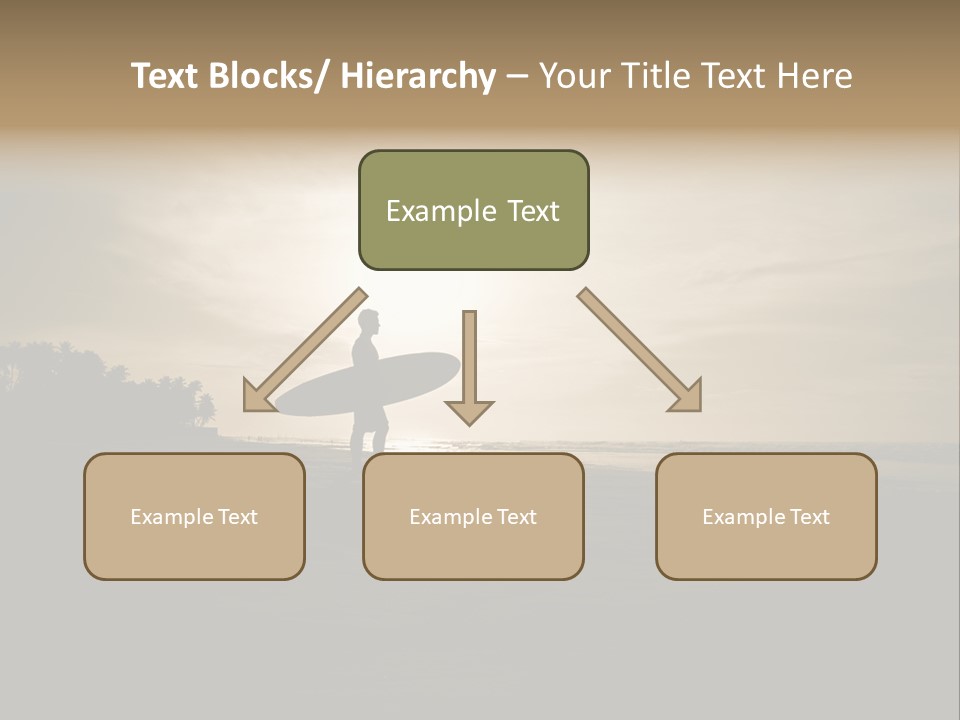 Sand Beach White PowerPoint Template