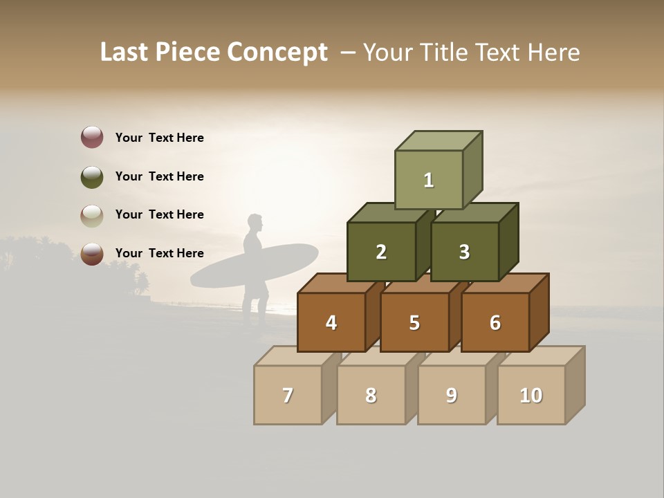 Sand Beach White PowerPoint Template