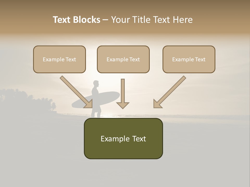 Sand Beach White PowerPoint Template