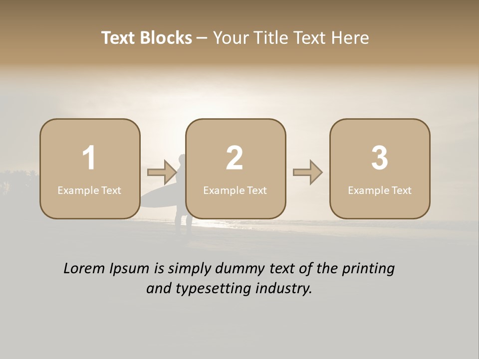 Sand Beach White PowerPoint Template